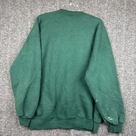 Vintage 90s Russell Athletic Crewneck Sweater Sz XXL Made in USA Green Casual - Picture 2 of 5